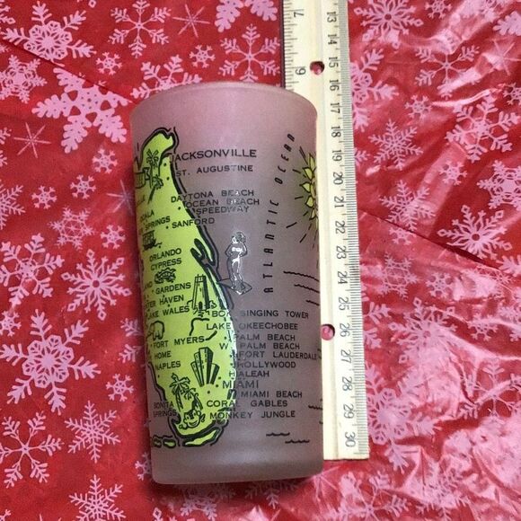 Vintage frosted glass Florida state noticed there is no ￼Disney on the map - Picture 4 of 7